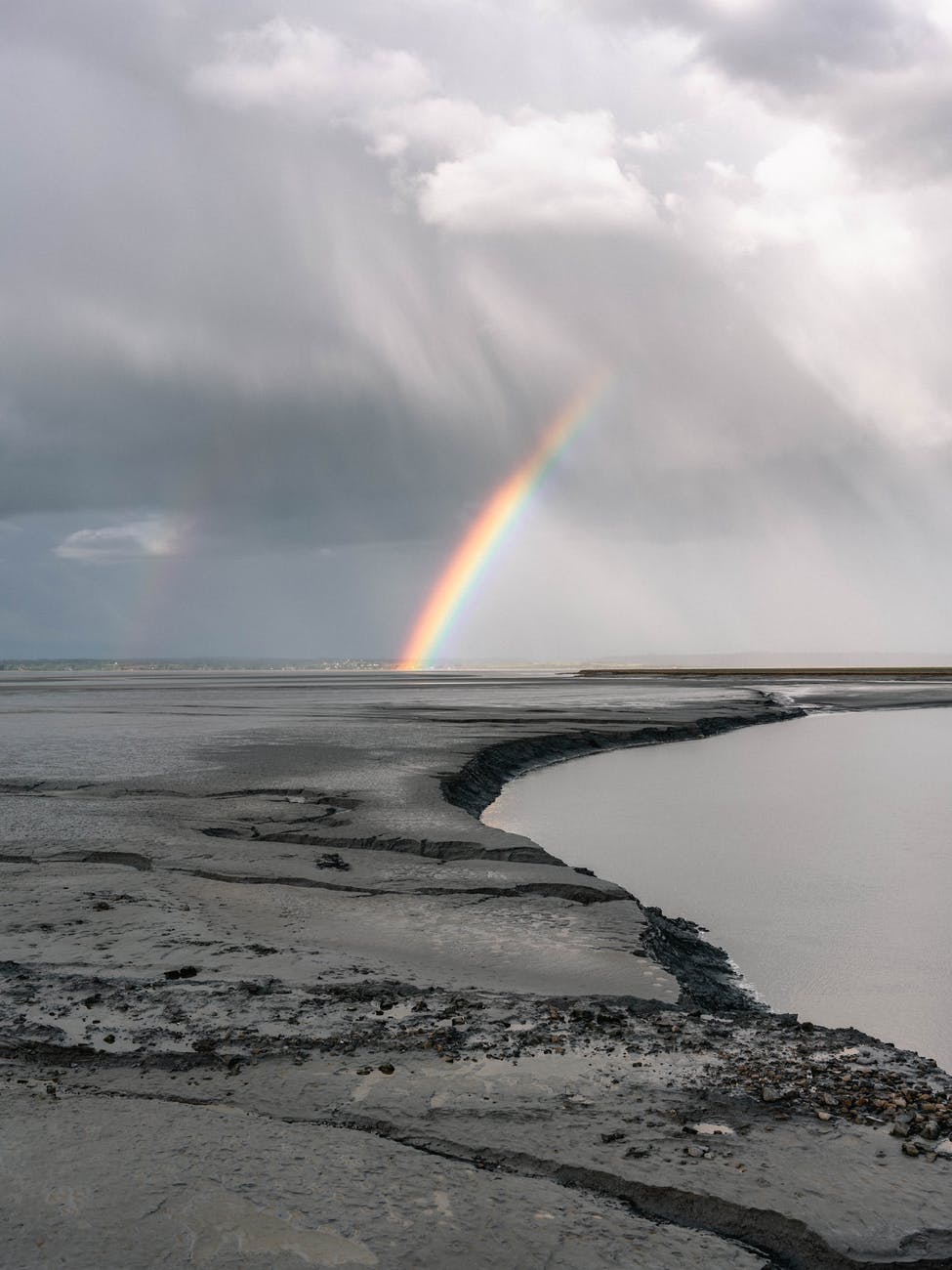 rainbow over sea